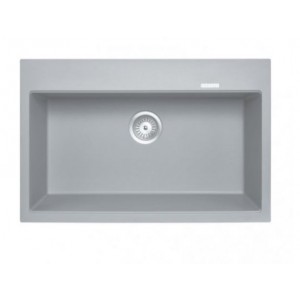 Carysil Concrete Grey Single Bowl Granite Stone Kitchen Sink Top/Under Mount 780 x 510 x 220mm